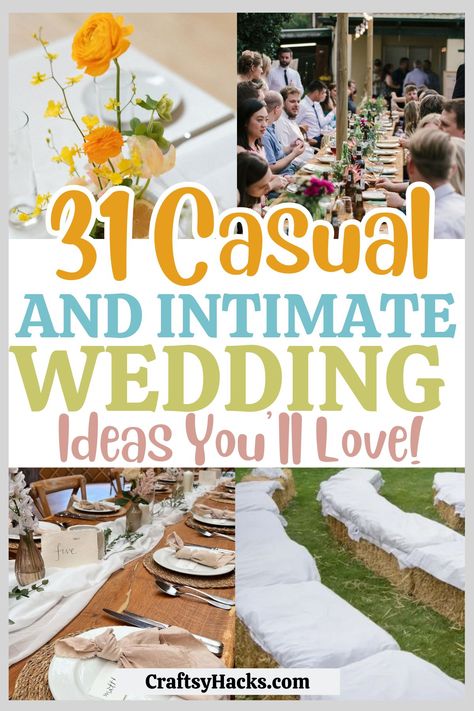 Explore small wedding planning tips and small wedding ideas that celebrate your love in a laid-back style. Plan your dream wedding with ease using our casual wedding ideas tailored for low key couples! Small Ranch Wedding Ideas, Simple Backyard Wedding Ideas Diy, Lowkey Wedding Ideas, Small Wedding Ideas On A Budget, Low Cost Wedding Ideas Decor, Wedding Ideas For Second Marriage, Casual Wedding Ideas, Second Wedding Ideas, Wedding Decorations Fall