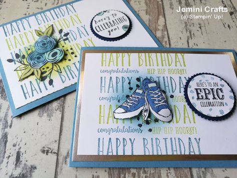 Stampin Up Teen Boy Birthday Card, Simple Card Designs, Stampin Up Birthday Cards, Masculine Birthday Cards, Birthday Cards For Boys, Boy Cards, Birthday Cards For Men, Stamping Up Cards, Happy Birthday Card