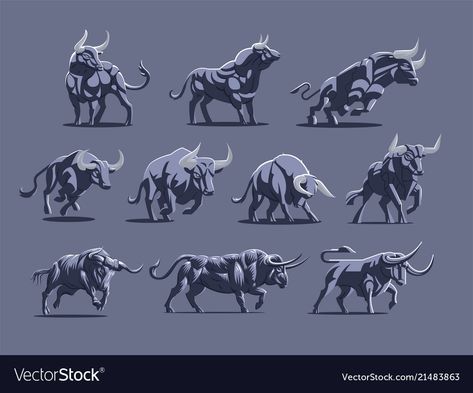 Different Poses, Vector Stock, Merchandise Design, Adobe Illustrator, Buffalo, Moose Art, Stock Vector, Vector Images, Vector Free