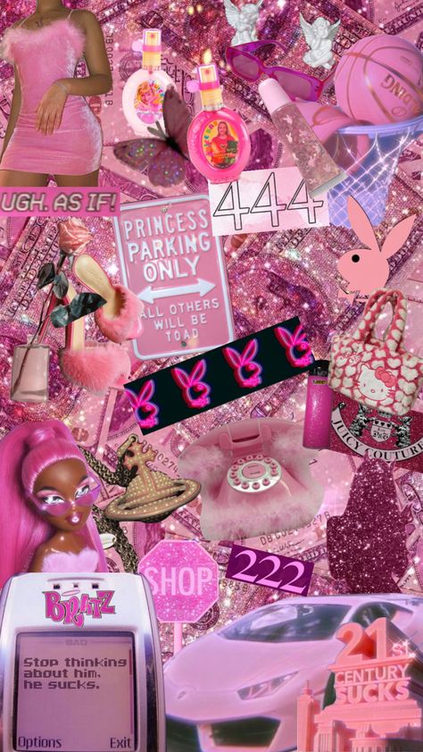 Pink Y2k Astethic, Y2k Aesthetic Moodboard, Y2k Love Aesthetic, Y2k Moodboard Aesthetic, Pink Y2k Wallpaper Aesthetic, 2000s Mood Board, Y2k Collage Aesthetic, Pink Y2k Aesthetic Wallpaper, Pink 90s Aesthetic