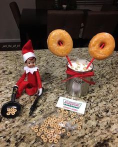 Day 6:Just plant some “donuts seeds” overnight and baaaam you’ll be able to grow some fresh donuts ready for breakfast! #krispykremedoughnuts #elfontheshelf #elfontheshelfideas #elfontheshelf2017 #jacktheelfadventures Elf On The Shelf Donut, Donut Seeds, Awesome Elf On The Shelf Ideas, Elf Magic, Xmas Elf, Elf Antics, Elf Fun, Christmas Preparation, Buddy The Elf