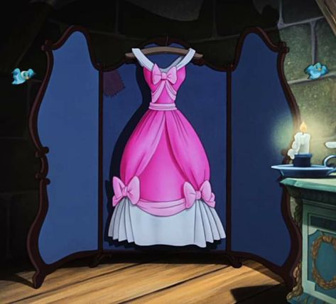 Cinderella's mice and bird made dress Cinderella Room, Cinderella Pink Dress, Cinderella Cartoon, Cinderella Dress Disney, 동화 삽화, Disney Wiki, Cinderella Birthday, Cinderella Disney, Disney Mouse