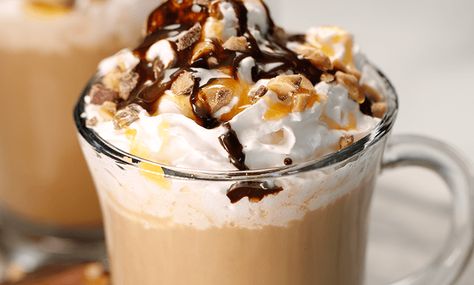 English Toffee Coffee Recipe | Dunkin’ Donuts® Creamers English Toffee Coffee Recipe, Toffee Coffee Recipe, Toffee Coffee, Cappuccino Recipe, Iced Coffee Recipes, Coffee Creamer Recipe, Creamer Recipe, English Toffee, Chocolate Toffee