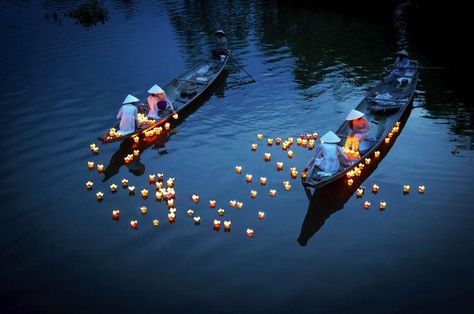 Love is a river  Drink from it often  #Rumi Pic Nat Geo Row Boats, Vietnam Tours, Floating Lights, National Geographic Magazine, World Photo, Hoi An, National Geographic Photos, Jolie Photo, Ancient Cities