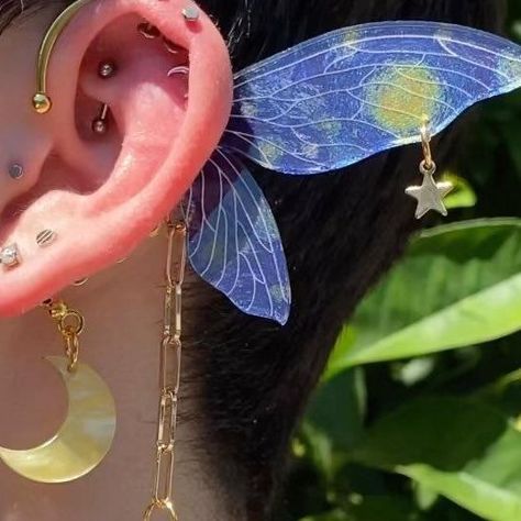 KIKAY | Earrings & Accessories on Instagram: "Ear cuffs that make you feel like a fairy! (No piercings needed ❤️) 🎵: Runaway by Aurora" Runaway By Aurora, Plant Fairy, Ear Cuff Diy, Elf Ear Cuff, Affordable Earrings, Fairy Ears, Mermaid Crown, Fairy Clothes, Fairy Jewelry