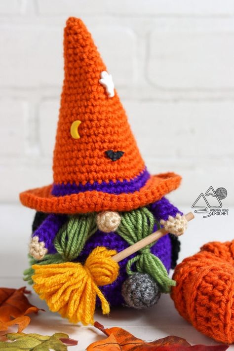 Crochet Witch Gnome - Free Pattern - Winding Road Crochet