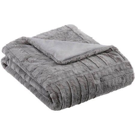 Comfort Classics Polar Ultra-Plush Down Alternative Throw, Gray Grey Faux Fur Throw, Plush Couch, Faux Fur Material, Fuzzy Blanket, Faux Fur Throw Blanket, Faux Fur Blanket, Fur Throw Blanket, Fur Blanket, Gray Blanket