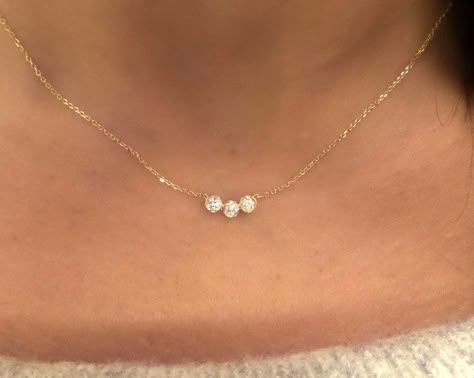 Diamond Necklace Bridal, Floating Diamond Necklace, Bridal Diamond Necklace, Dainty Diamond Necklace, Floating Necklace, Bezel Necklace, Diamond Solitaire Necklace, Necklace Bridal, Jewelry Diamonds