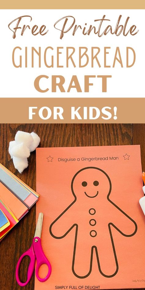 Disguise a Gingerbread Man Craft Gingerbread Projects Kindergarten, Ginger Bread Craft Ideas, Disguise Gingerbread Man Ideas, Gingerbread Template Free Printable, Gingerbread Man Crafts For Preschoolers, Gingerbread Men Crafts, Gingerbread Disguise Project, Gingerbread Man Ideas, Gingerbread Disguise