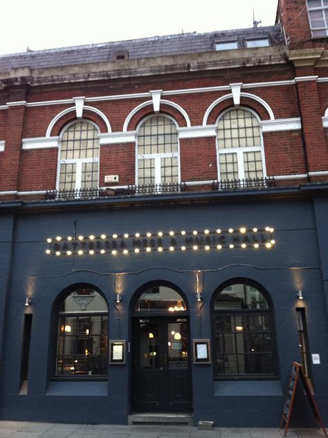 Battersea Mess & Music Hall Music Store Exterior, Boutique Store Front, Store Exterior, Pink Bench, Theatre Production, Neon Lamp, Boutique Ideas, 26 November, Maybe Someday