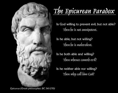 The Epicurean Paradox Epicurean Philosophy, Greek Philosophy, Christopher Hitchens, Atheist Quotes, Ancient Greek Philosophers, Philosophical Thoughts, Stoicism Quotes, Religion Quotes, Anti Religion