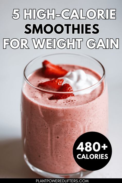 Are you looking for high-calorie smoothies? Look no further! These smoothie recipes are all between 450 - 600 calories per serving and help with weight gain for women and men. Also, they're easy to make, and surprisingly healthy. Whether you're looking for easy smoothie recipes or vegan smoothies or breakfast recipes, these fit in! Weight Gain Breakfast, Chocolate Banana Overnight Oats, Gain Weight Smoothie, High Calorie Smoothies, Overnight Oats In A Jar, Vegan Overnight Oats, Easy Overnight Oats, Banana Overnight Oats, High Calorie