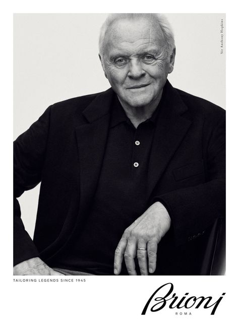 Sir Anthony Hopkins, Actors Male, Italian Fashion Brands, Julie Andrews, Anthony Hopkins, Hannibal Lecter, First Daughter, Mens Sportswear, Advertising Campaign