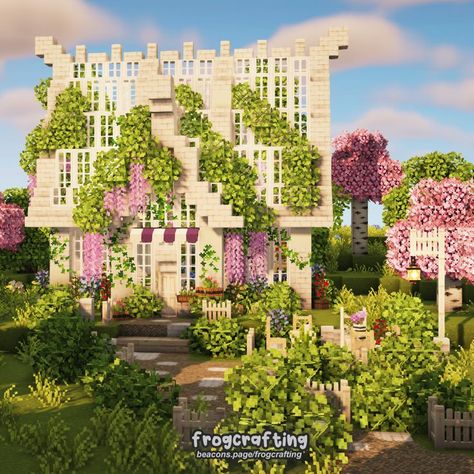 Cottagecore Greenhouse, Coquette Minecraft, Minecraft Aesthetics, Minecraft Greenhouse, Greenhouse Build, Aesthetic Minecraft Builds, Mind Craft, Survival Minecraft, Cottagecore Minecraft