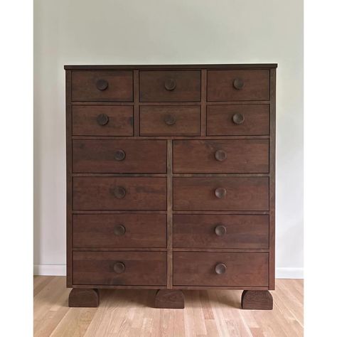 Instagram emandwitdesign Organic Brutalism, Cherry Dresser, Dresser Chest, Wood Dresser, Bedroom Furniture Dresser, Richmond Va, Burled Wood, New Furniture, Chest Of Drawers