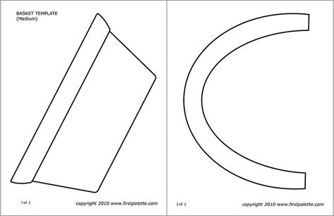 Basket Templates | Free Printable Templates & Coloring Pages | FirstPalette.com Basket Template Free Printable, Basket Template Printable, Easter Basket Template, Easter Handprint, Basket Template, Nativity Activity, Holiday Crafts Easter, Easter Prayers, Easter Basket Crafts