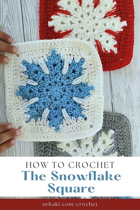 Embark on a winter wonderland of crochet creativity with the enchanting and intricate Snowflake Square pattern. This delightful project is a perfect opportunity for both novice and experienced crocheters to weave a touch of frosty magic into their creations. The Snowflake Square, adorned with delicate snowflake motifs, introduces crocheters to the artistry of combining stitches to form a symmetrical and visually stunning square that can be used in various projects. Crafting the... Granny Square Crochet Baby Blanket, Picnic Blanket Pattern, Granny Square Pattern Free, Intricate Snowflake, Crochet Baby Blanket Pattern, Crochet Snowflake Pattern, Crochet Stitches Guide, Crochet Rug Patterns, Crochet Snowflakes