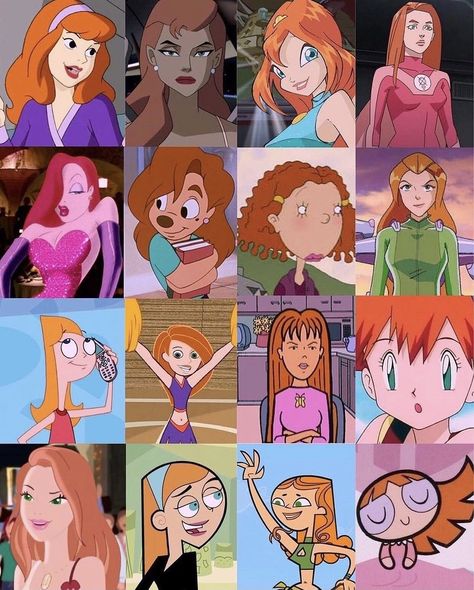 Red Head Cartoon, Characters With Red Hair, Red Hair Cartoon, Redhead Characters, Characters Female, Female Cartoon Characters, Female Cartoon, Halloween Inspo, Fantasias Halloween