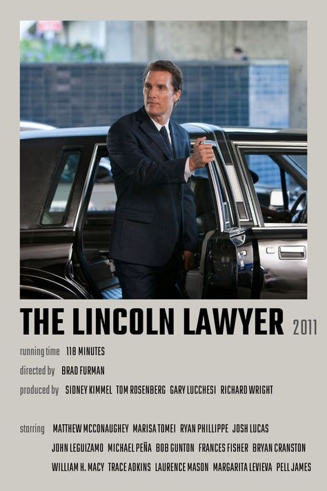 The Lincoln Lawyer Movie Poster The Lincoln Lawyer Poster, Matthew Mcconaughey Lincoln Lawyer, The Lincoln Lawyer Movie, Lincoln Lawyer Series, Lincoln Lawyer Movie, Lawyer Movies, Law Movies, Josh Lucas, Lincoln Lawyer