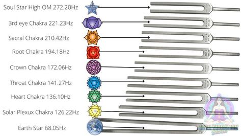 The tuning forks chakra frequencies included in the set are not based on musical scale, but instead are based on numbers associated with the movement and cycling of planets around the sun. Learn more about this and other tuning fork healing sets from my cutated list of every hesling tuning fork set available. Tuning Forks For Healing, Tunning Forks, Tuning Forks Healing, Chakra Frequencies, Raise Frequency, Business Vibes, Tuning Forks, Love Frequency, Massage Studio