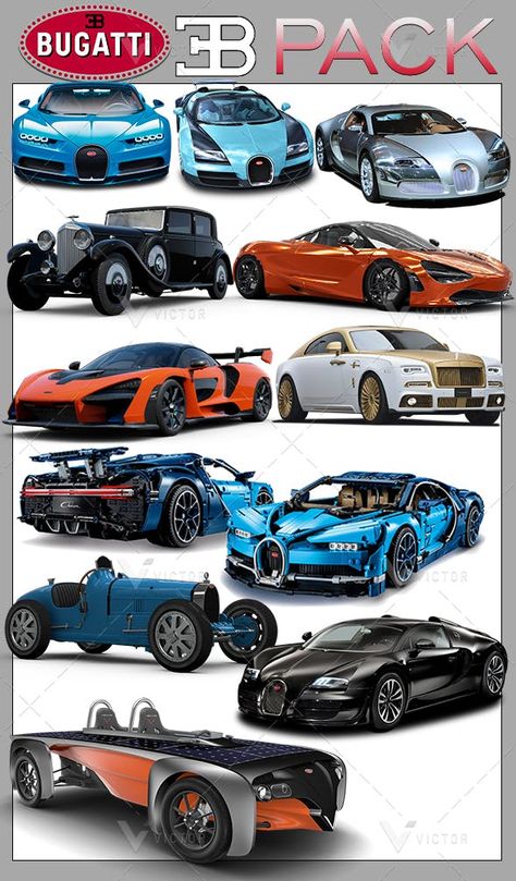 Bugatti Cars Model Packs Bugatti Models, Cars Collection, Bugatti Cars, Cars Luxury, Phone Wallpaper Design, European Cars, Wallpaper Design, The Pack, Print Models