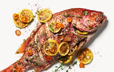 Whole Snapper Recipes, Snapper Recipes Baked, Red Snapper Recipes, Dinner Tomorrow, Whole Fish Recipes, Snapper Recipes, 7 Fishes, Roast Fish, Whole Fish