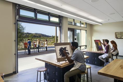 21st Century Classroom Design, 21st Century Learning Spaces, Steam School, Biophilic Architecture, Elementary Technology, Desk Modern Design, 21st Century Classroom, Rise To The Top, Green Facade