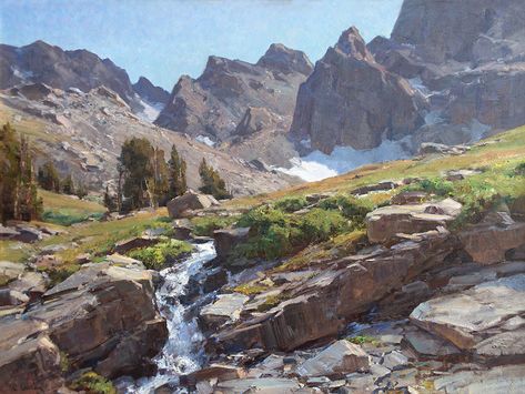 Clyde Aspevig Em Spectrum, Clyde Aspevig, Edgar Payne, Jackson Hole Art, Mountain Landscape Painting, Mountain Landscapes, Wildlife Pictures, Western Paintings, Emerald Lake