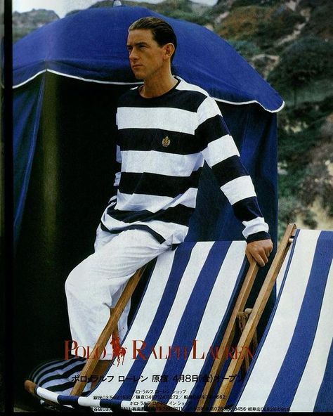 Ralph Lauren Beach Style, Ralph Lauren Photoshoot, Boat Outfit, Sailing Fashion, Ralph Lauren Summer, Vintage Polo Shirt, Preppy Beach, Preppy Mens Fashion, Brand Ideas