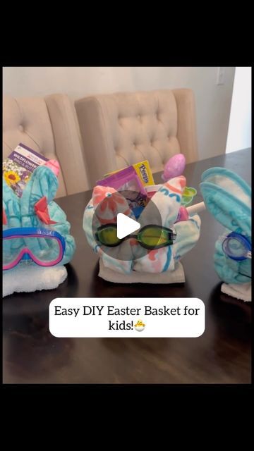 Jen Watson | Cleaning, Organizing, Home Tips & more. on Instagram: "How to create a beach towel Easter bunny basket.🐰 . . . . . . . . . . . . . . . . . #lifewithkids #eastergifts #easter #easterbasket #easterbunny #kidseaster #easterbasketideas #easterideas #momlife #easterbasketstuffers #howto #tipsandtricks" Easter Toddler, Organizing Home, Crafts Spring, Toddler Ideas, Easter Bunny Basket, Diy Gift Baskets, Bunny Basket, Easter Basket Diy, Toddler Easter