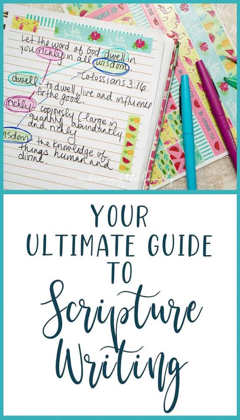 The Ultimate Guide To Scripture Writing [Hand Writing Bible Verses] - Hey Creative Sister Bible Wrecking, Writing Scripture, Prayer Walk, Journal Spiritual, Writing Hand, Bible Studying, Bible Journaling For Beginners, Bible Journaling Supplies, Creative Bible