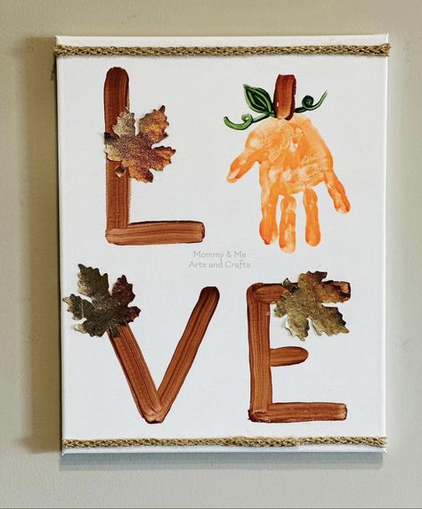 Fall Crafts Ideas, Thanksgiving Crafts Decorations, Fall Canvas Art, Preschool Craft Activities, Thanksgiving Crafts Preschool, Preschool Crafts Fall, Daycare Crafts, Fall Halloween Crafts, Fall Crafts For Kids