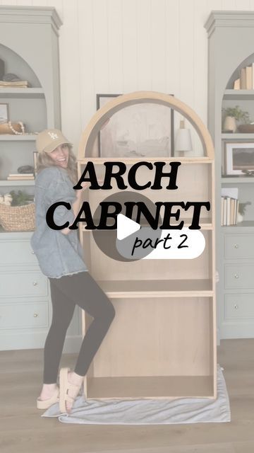 Emily | diy & design on Instagram: "PART 2 of my arched cabinet build was all about that arch! I tried two different wood bending techniques and definitely preferred the second.
Up next… building the base and doors. Follow along to see the final reveal coming later this week!
#diyarchcabinet #womenwhobuild #hallwaymakeover" Arched Bathroom Cabinet, Diy Arch Cabinet Door, Diy Curved Bookshelf, Arch Cabinet Diy, Diy Arched Bookcase, Diy Arched Cabinet, Alaska House, Wood Bending, Arched Cabinet