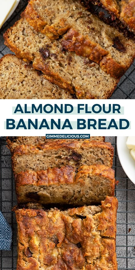 Almond Flour Banana Bread | Gimme Delicious Moist Almond Flour Banana Bread, All Natural Banana Bread, Bake With Almond Flour, Banana Bread Recipe Paleo, Banana Bread Recipe Gluten Free Almond Flour, Best Keto Banana Bread Recipe, Banana Bread Recipe Almond Flour Easy, Ripe Banana Recipes Almond Flour, Simple Almond Flour Recipes