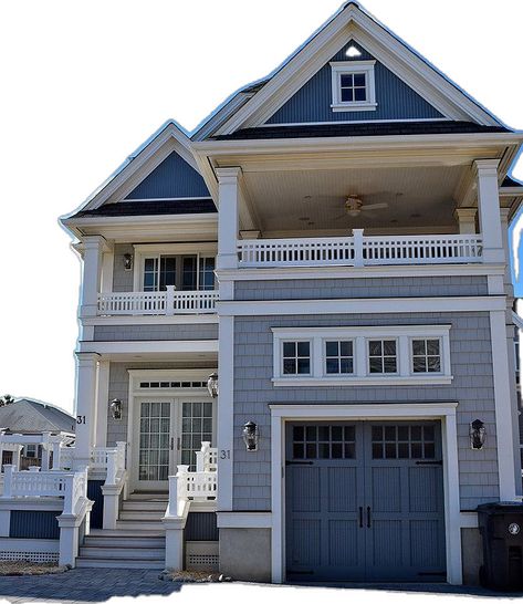 Coastal House Exteriors, Beach Town House Exterior, Beach Townhouse Exterior, Beachy Exterior House, Bloxburg Family Beach House, Small Coastal House Exterior, Beach House Inspo Exterior, Coastal Beach House Exterior Cottage Style, Beach Town Houses