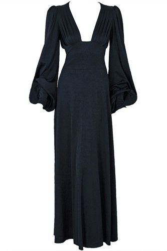 Lanvin '70s Maxi Dress, $998, available at The Way We Wore on 1st dibs. 1970s, A Woman, Black Dress, Dresses, Black