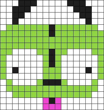 Gir Perler Bead Pattern, Gir Perler Pattern, Gir Kandi Cuff Pattern, Kandi Cuff Designs, Gir Perler Bead, Garfield Kandi, Gir Kandi, Kandi Cuff Patterns, Kandi Inspo