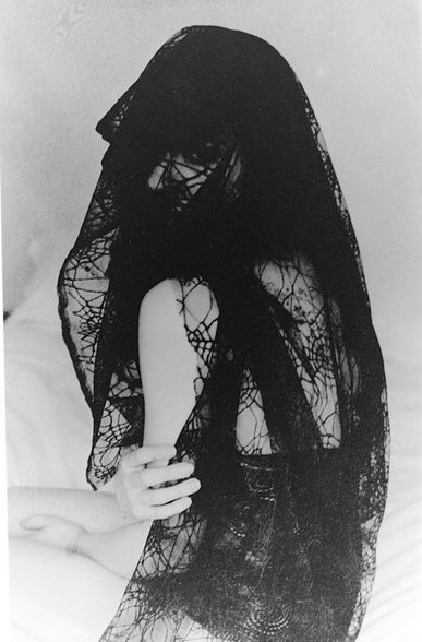 lace / #horror / #character Veil, Black And White, Bed, Hair, White, Black