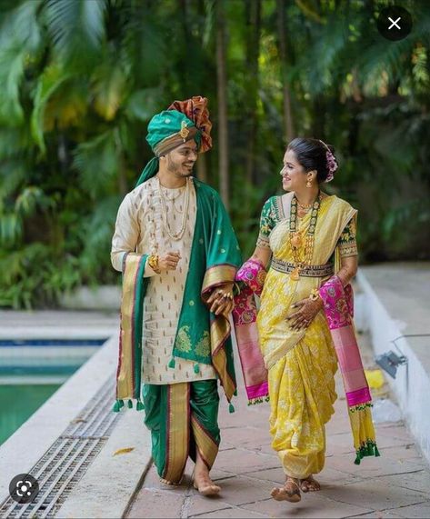 Marathi Wedding Outfit, Wedding Outfit For Men, Maharashtrian Wedding, Marathi Wedding, Wedding Outfit Men, Outfit For Men, Wedding Dress Men, Wedding Outfit, Kimono Top