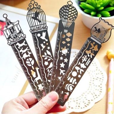 Free School Supplies, Metal Drawing, Penanda Buku, Creative Bookmarks, Cute Bookmarks, Metal Bookmarks, Drawing Templates, Stationery Templates, Student Gifts