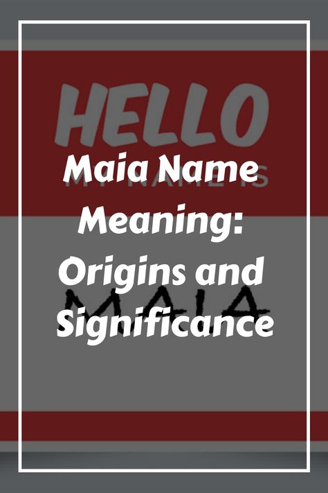 Maia is a name that has a rich history in both Greek and Roman mythology. In both mythologies, she is a goddess and a daughter of Atlas. She is also known as Kayla Name Meaning, Kayla Name, Gandalf The White, Feminine Names, S Meaning, Gandalf The Grey, Name Origins, Meaningful Names, Cute Nicknames