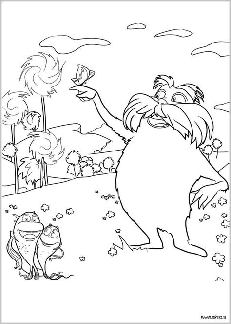 Lorax Coloring Pages, The Lorax Characters, Truck Coloring Pages Free Printable, Lorax Activities, Dr Suess Characters, The Lorax Activities, Dr Seuss Lorax, Hulk Coloring Pages, Monster Truck Coloring Pages