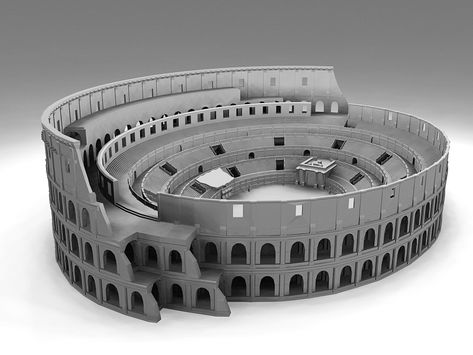 Roman Colosseum 3d model - CadNav Diy Colosseum, Colosseum Model, Chinese Pavilion, Architecture Journal, Ancient Roman Architecture, Roman Colosseum, Chinese Palace, 3d Templates, Palace Architecture