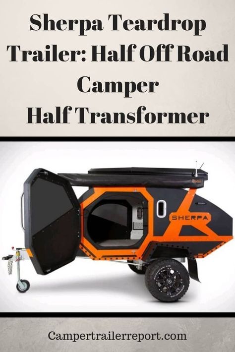 Off Road Teardrop Trailer, Camper Crafts, Camper Trailer Tent, Enclosed Trailer Camper, Vintage Motorhome, Teardrop Camper Plans, Camper Vintage, Mini Caravan, Teardrop Camper Trailer