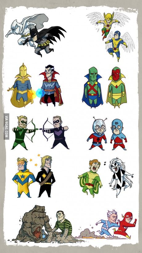 Dc And Marvel Crossover Art, Marvel X Dc, Marvel Cinematic Universe Timeline, Dc Vs Marvel, Dc Comics Vs Marvel, Marvel And Dc Crossover, Avengers Fan Art, Chibi Marvel, Gaming Gadgets