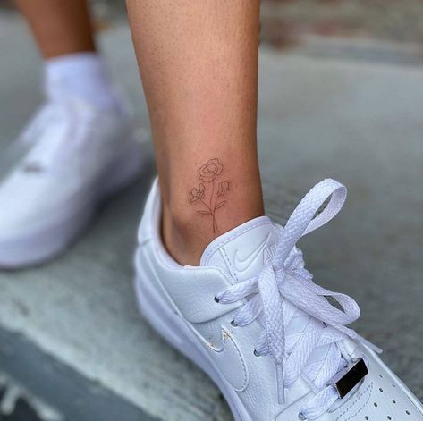 Single Needle Ankle Tattoo, Fenty Puma, Bow Sneakers, Ankle Tattoo, Little Tattoos, Flower Tattoos, Tattoo Studio, Puma Sneaker, Tattoo Artists