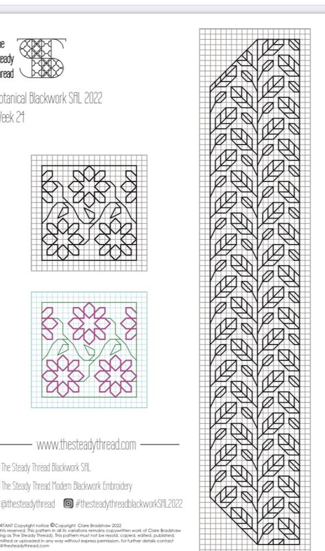 Botanical Blackwork, Blackwork Embroidery Designs, Kasuti Embroidery, Counted Cross Stitch Patterns Free, Blackwork Embroidery Patterns, Blackwork Cross Stitch, Blackwork Designs, Blackwork Patterns, Plastic Canvas Stitches