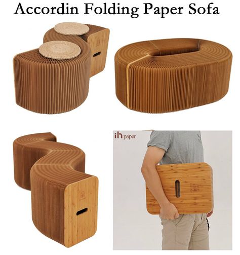 Collapsible Furniture, Trendy Sofas, Latest Sofa Designs, Diy Furniture Cheap, Foldable Furniture, Furniture Design Sketches, Paper Furniture, Folding Paper, Estilo Tropical