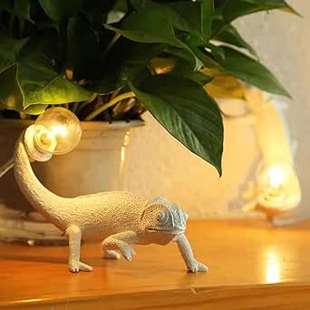 LAZHUG Modern Resin Small Animal Table Lamp,Cute LED Chameleon Aesthetic Lamp Kids Nightstand Lamp Bedroom Lizard Decor Funky Light (White Lizard) Chameleon Aesthetic, Aesthetic Nightstand, Aesthetic Lamp, White Lizard, Animal Table, Bedroom Lamps Nightstand, Funky Lamps, Lamp Cute, Lamp Kids