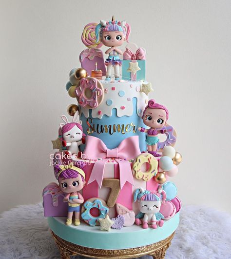 Super Kitties Birthday Cake, Bff Cake, Lol Surprise Cake, Bff Summer, Sweetie Cake, Cocomelon Cake, Candyland Cake, Doll Birthday Cake, Candy Birthday Cakes